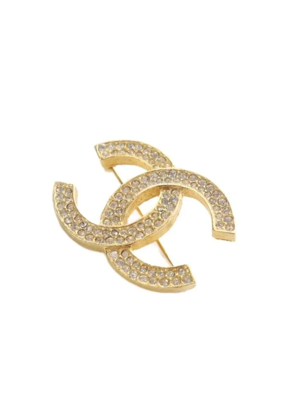 Chanel CC Logo Brooch Gold Color